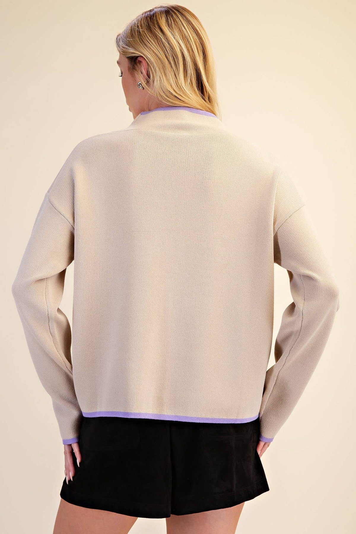 Mock Neck Long Sleeves Sweater