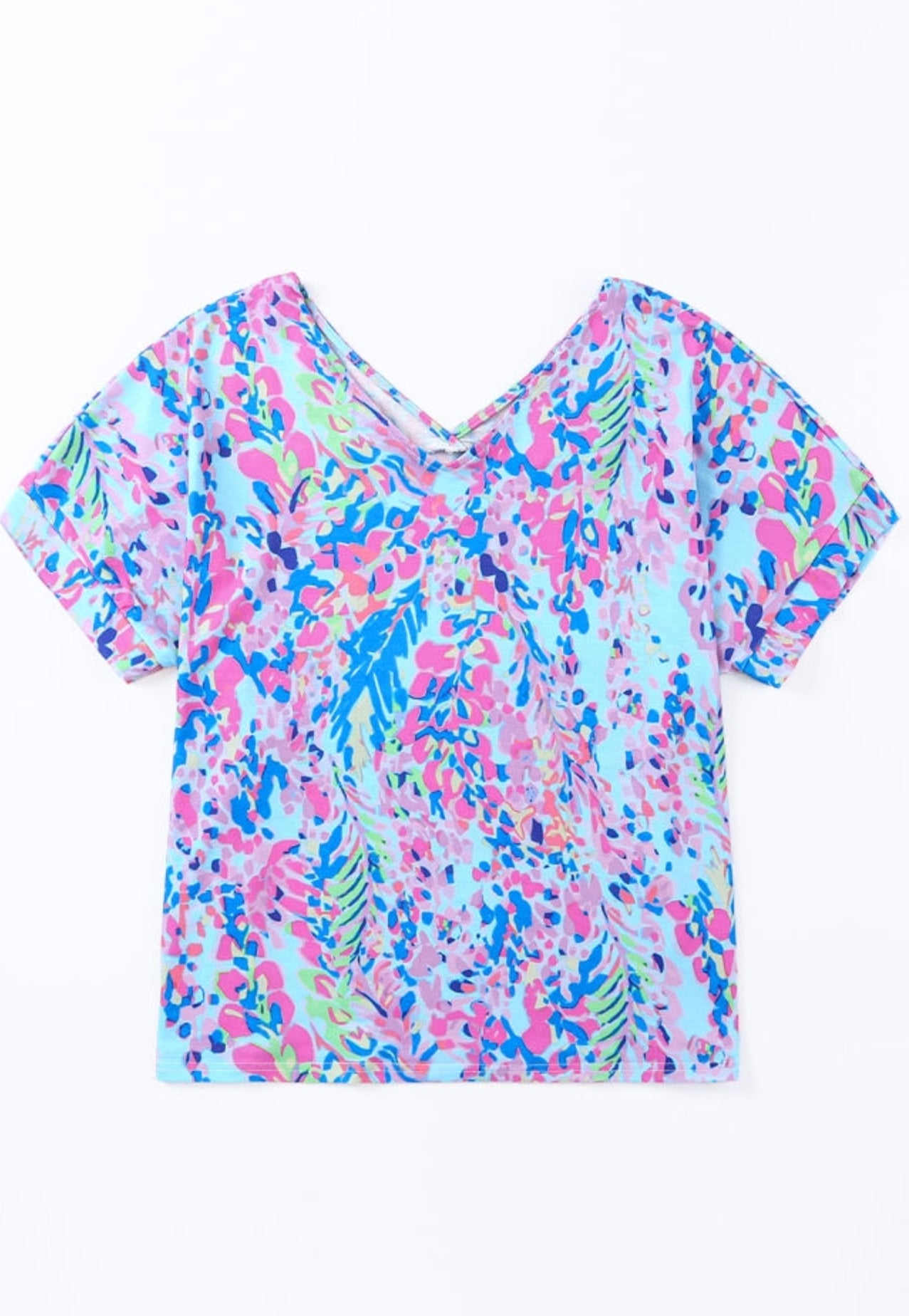 Bright Abstract Print Top