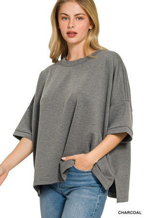 Scuba Oversized Side Slit Tee