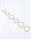 Hoop Earring Trio Waterproof Gold