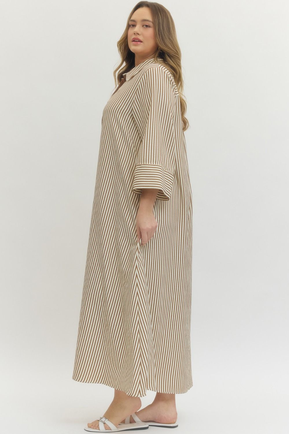 3/4 Sleeve Midi Dress