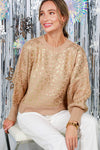 Leopard Foil Print Sweater