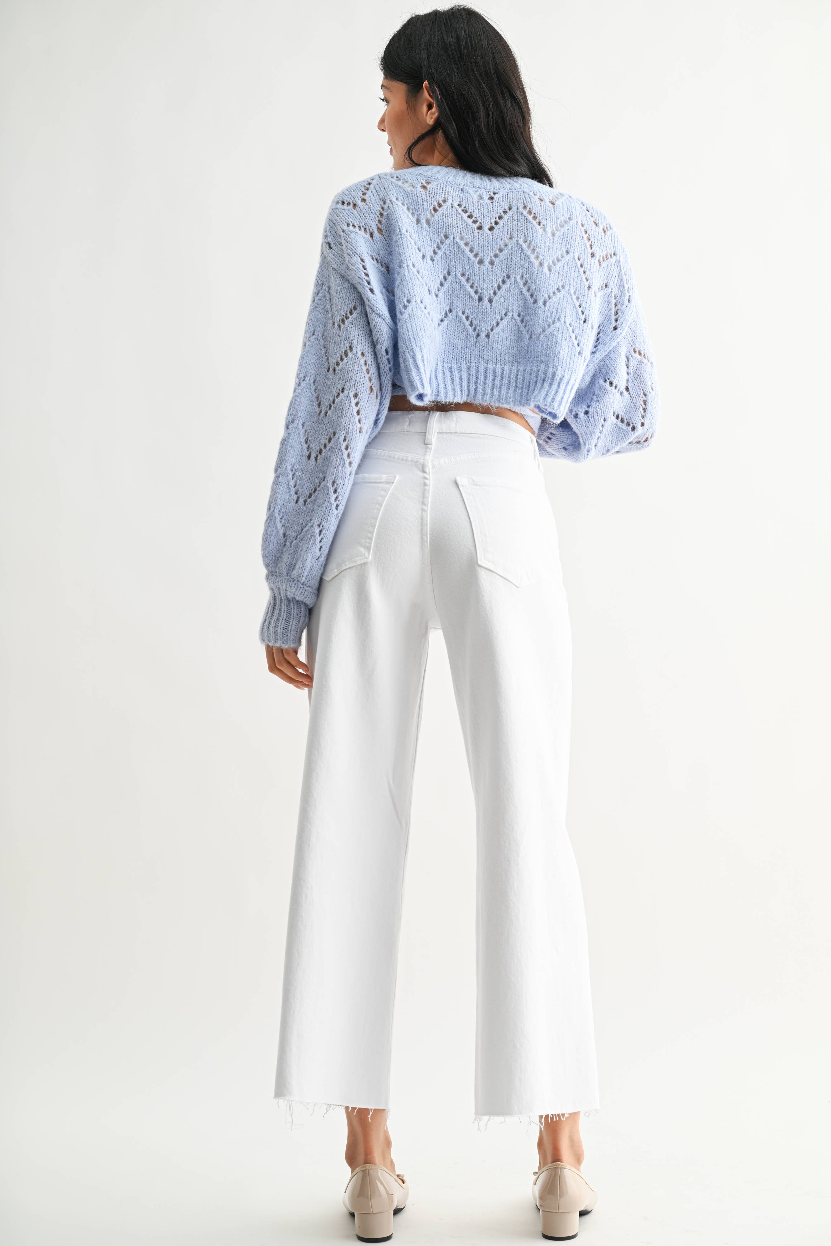 Scissor Cut Wide Leg Denim