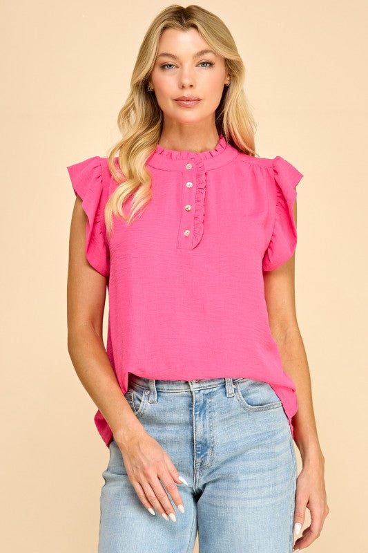Ruffle Sleeveless Airflow