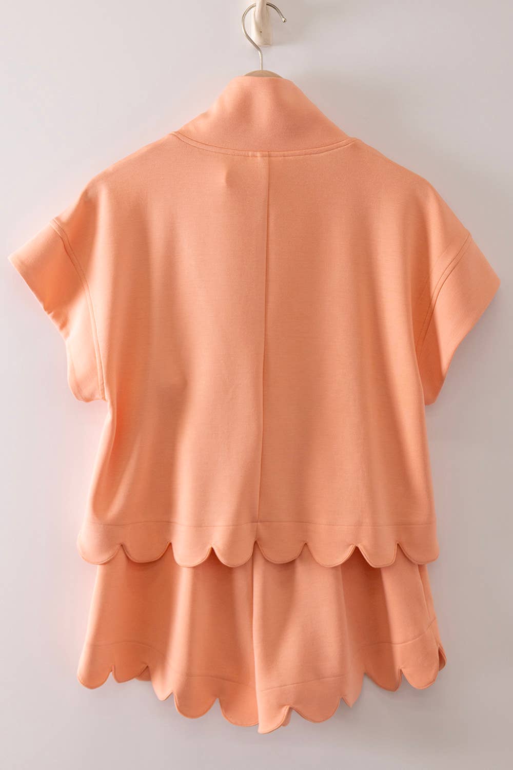 Half-Zip Scalloped Set