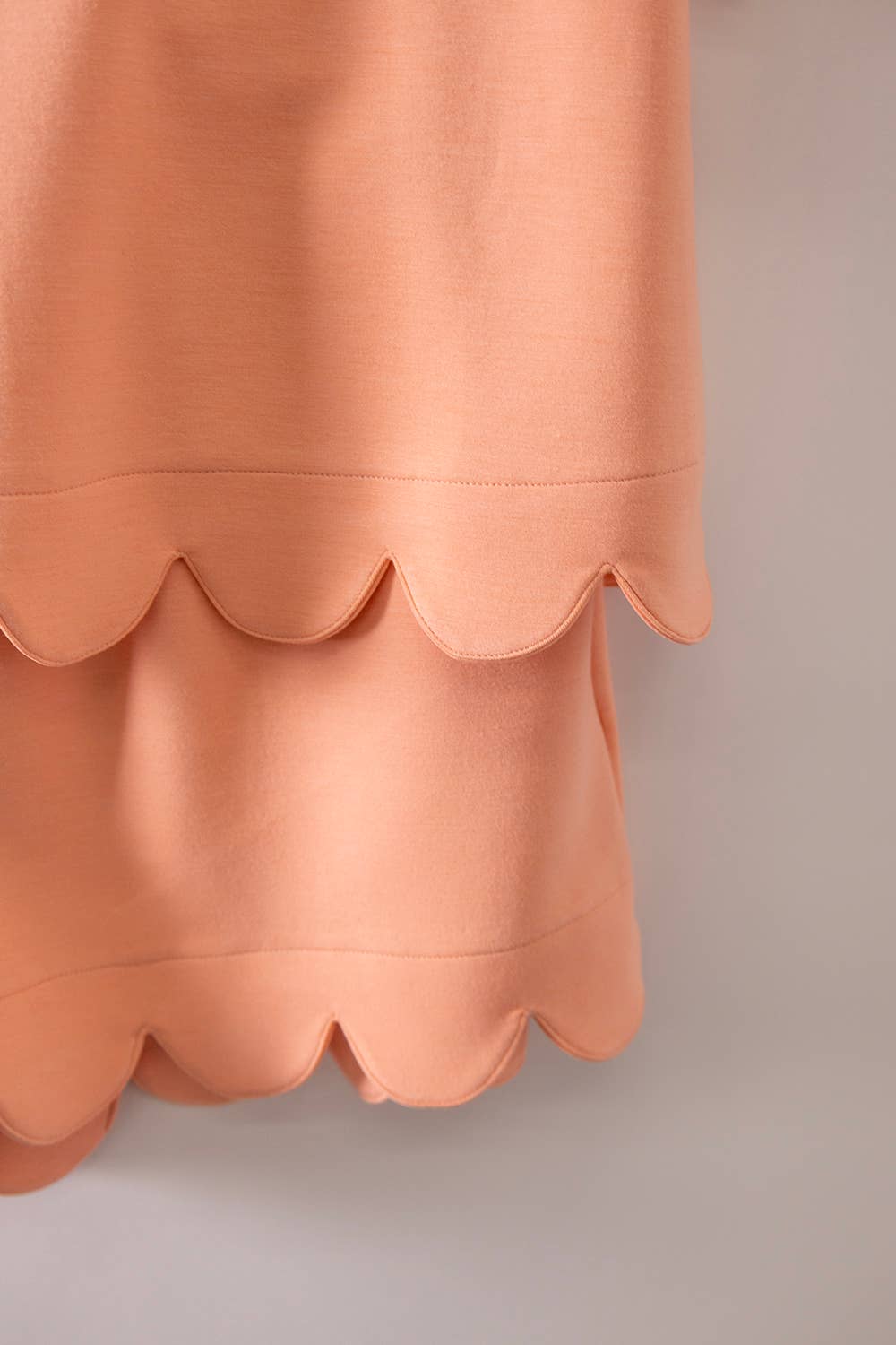Half-Zip Scalloped Set