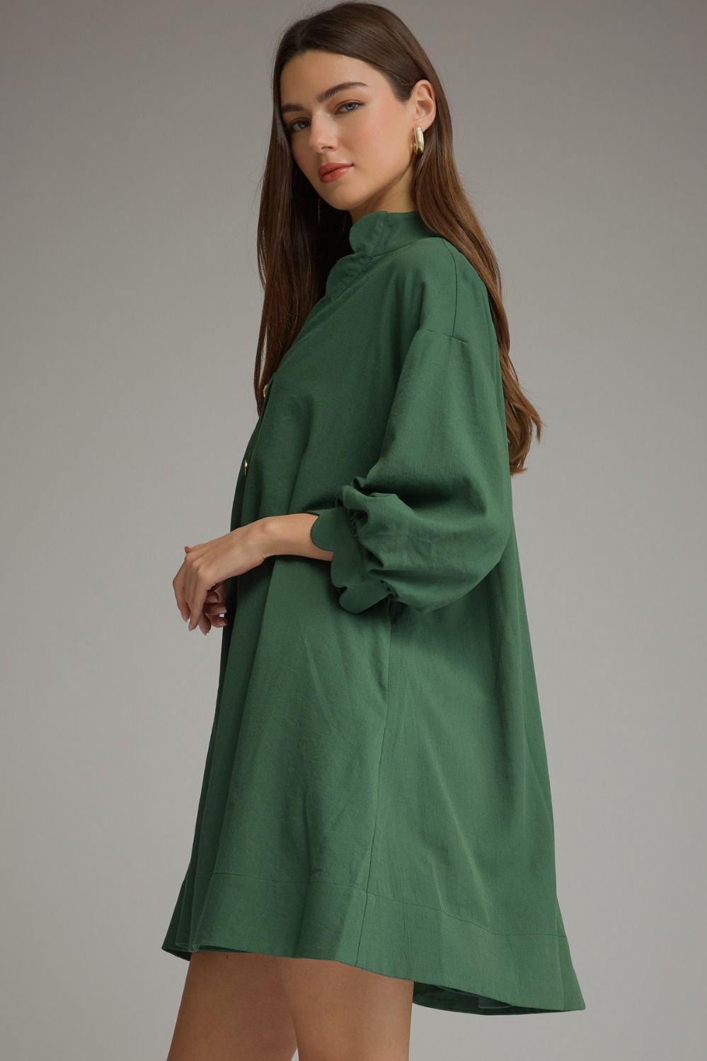 Scalloped Button Down Dress