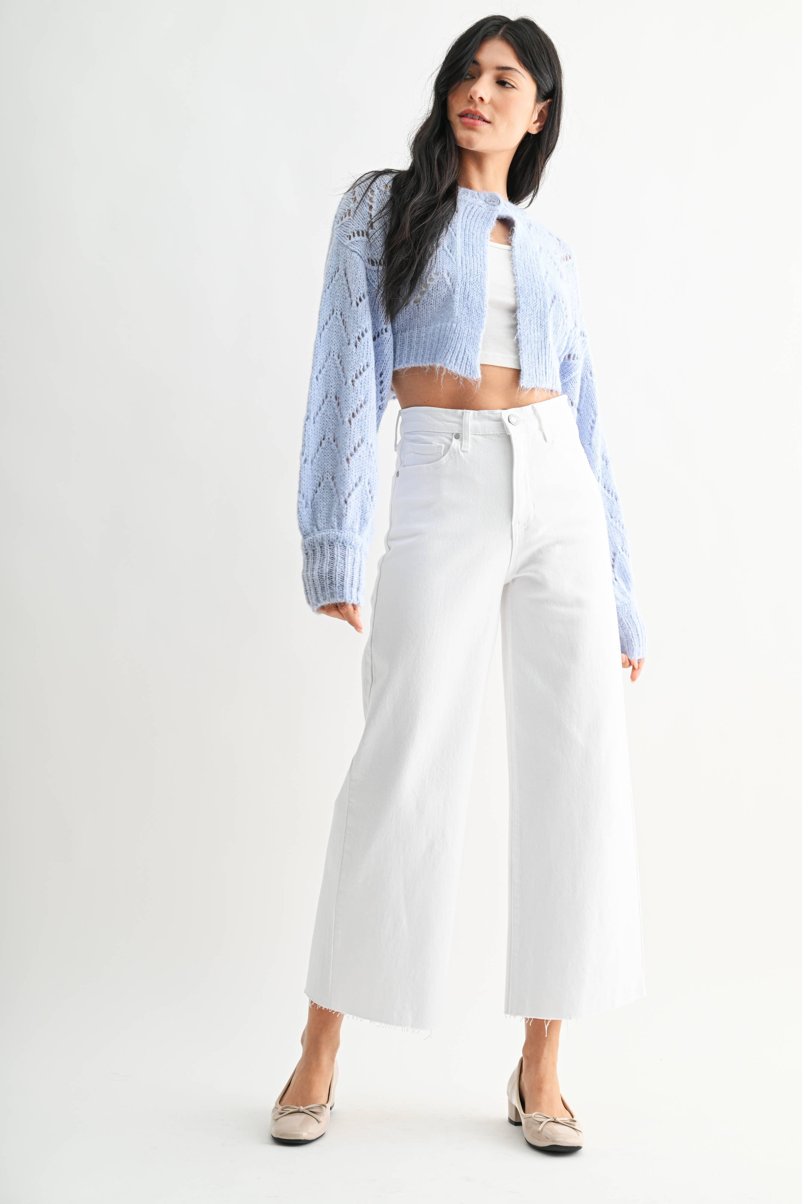 Scissor Cut Wide Leg Denim