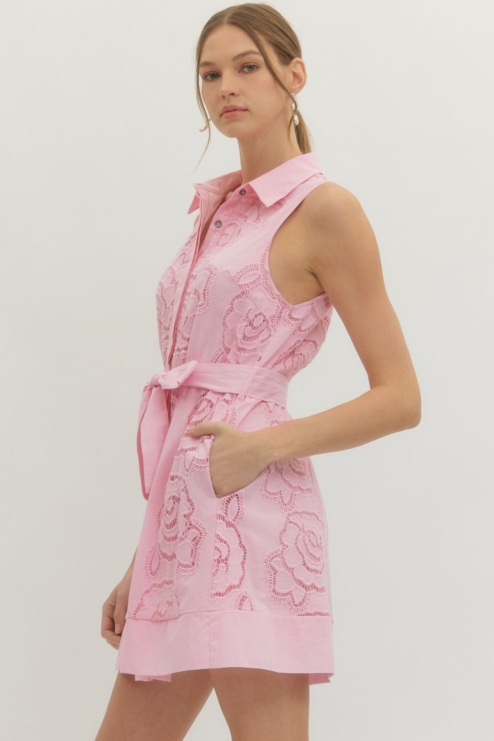 Floral Lace Mini Dress