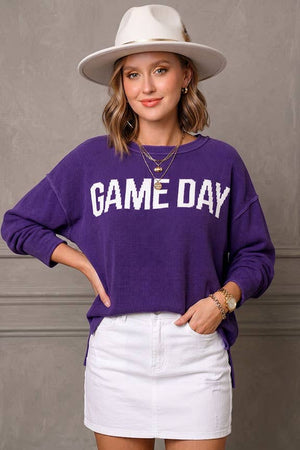 Game Day Graphic Knit Sweater