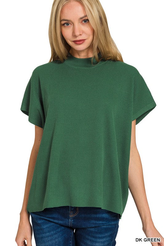 Mock Neck Boxy Top