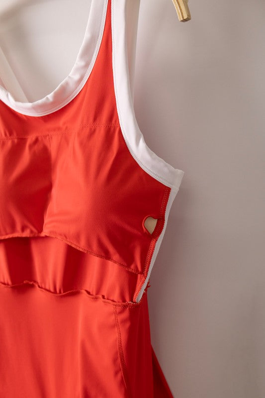 Contrast Trim Athleisure Dress