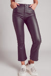 Faux Leather Flare Pant