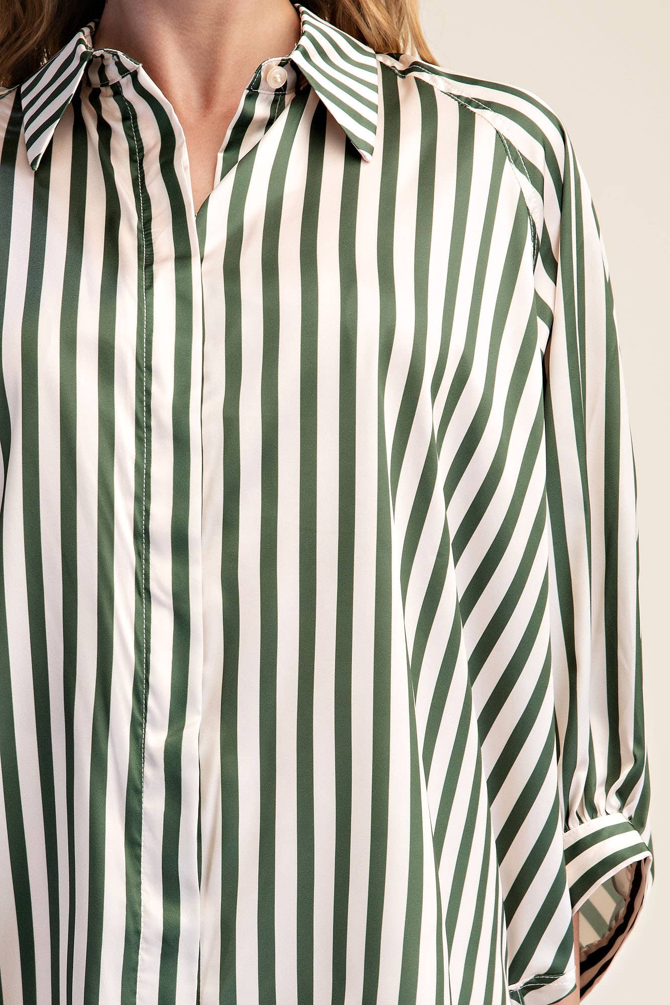 Stripe Wide Sleeve Buttondown (August Arrival)