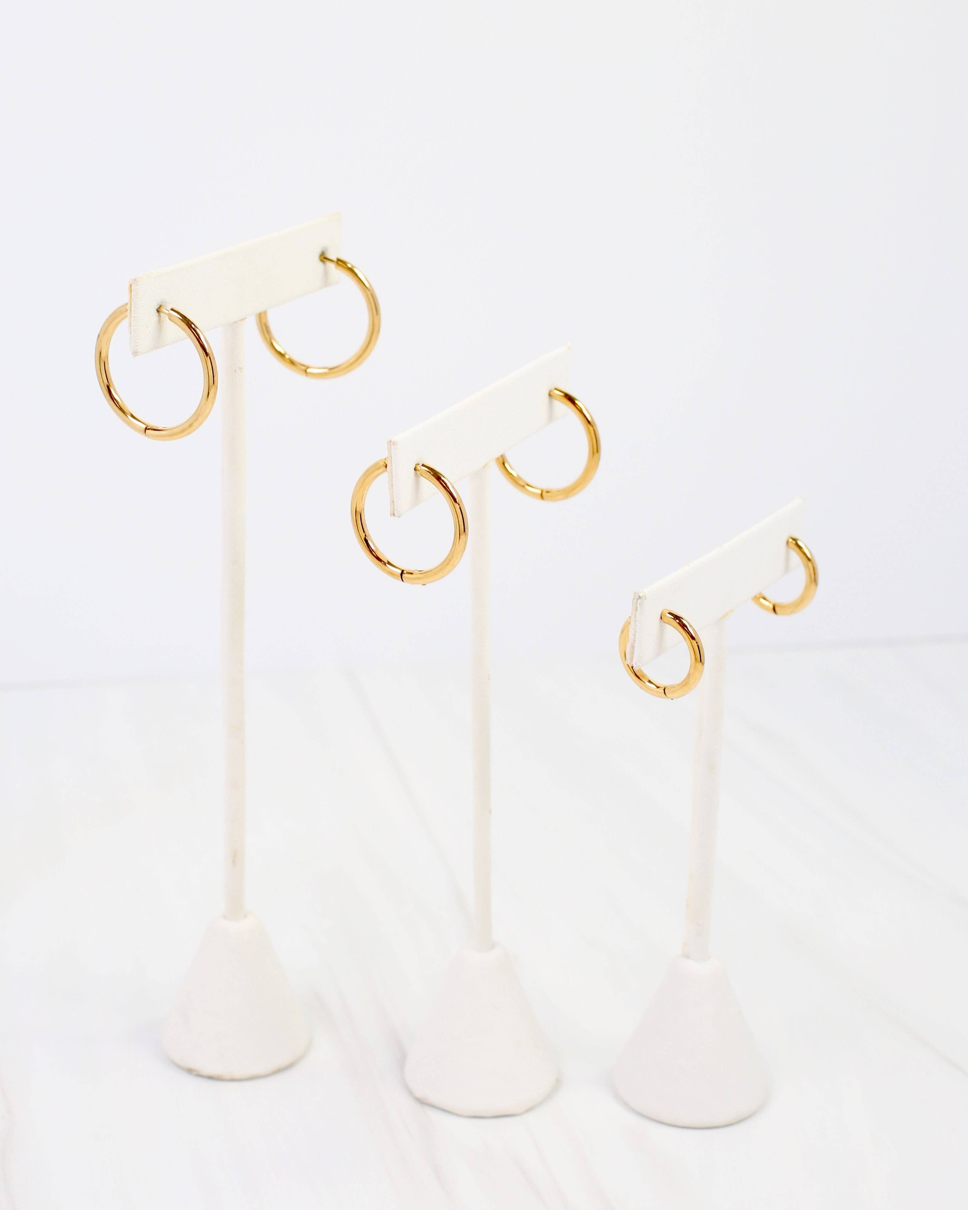 Hoop Earring Trio Waterproof Gold