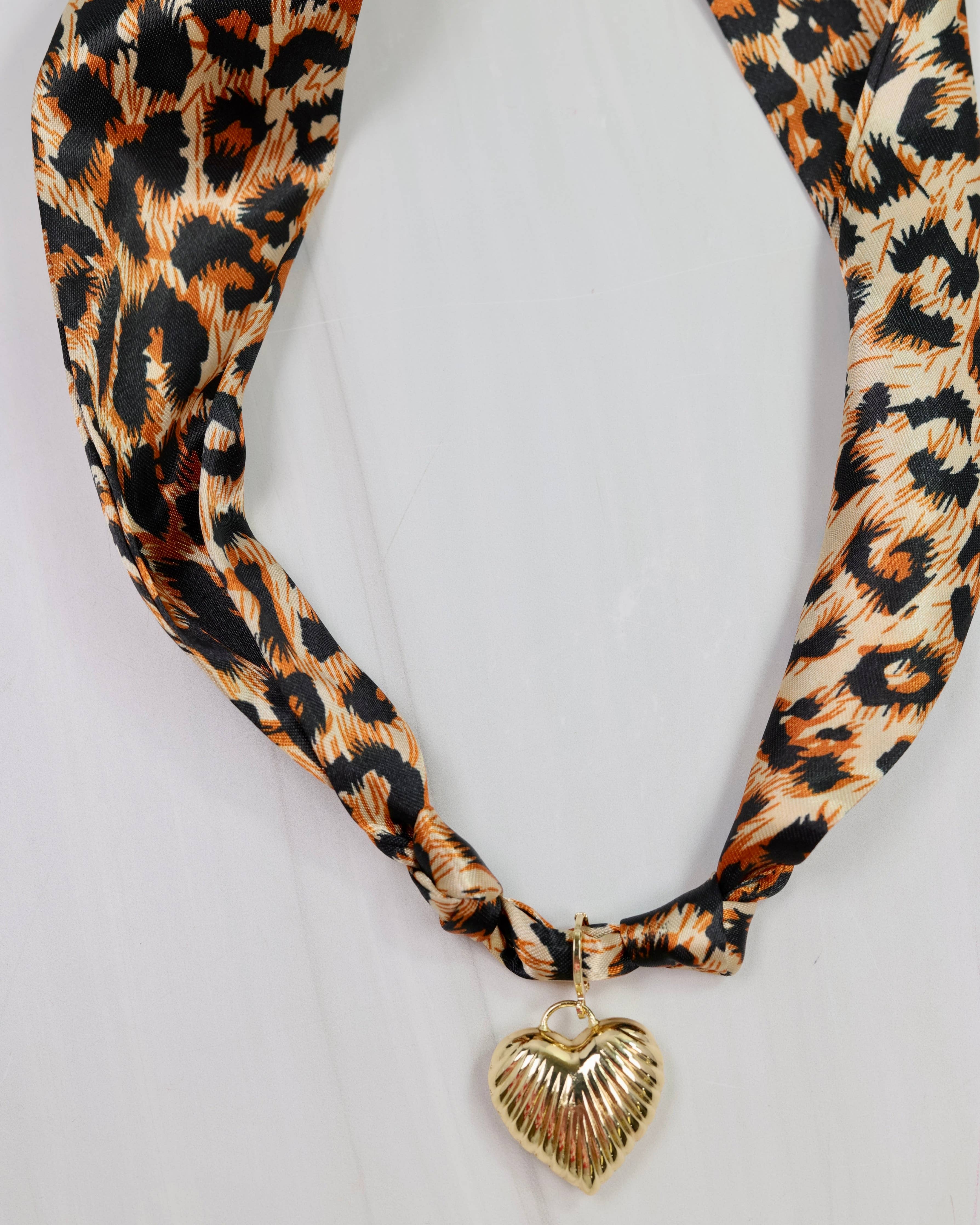 Leopard Scarf Charm Necklace
