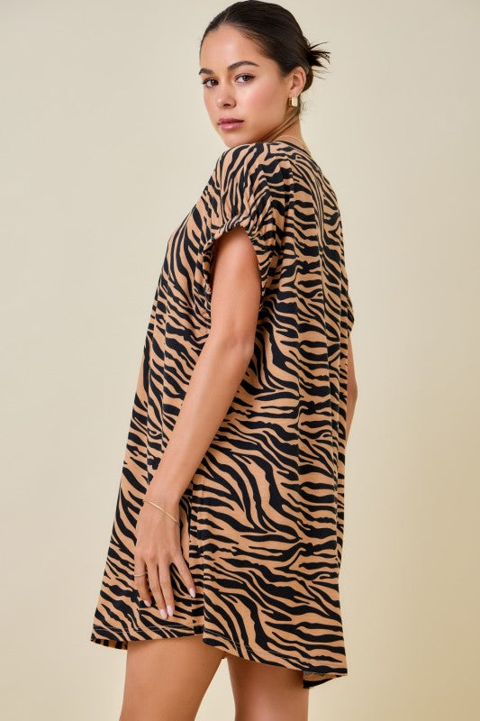 Tiger Print Mini Dress