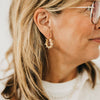 Textured Pearl Huggie Hoops - WATERPROOF