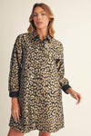 Metallic Animal Print Dress