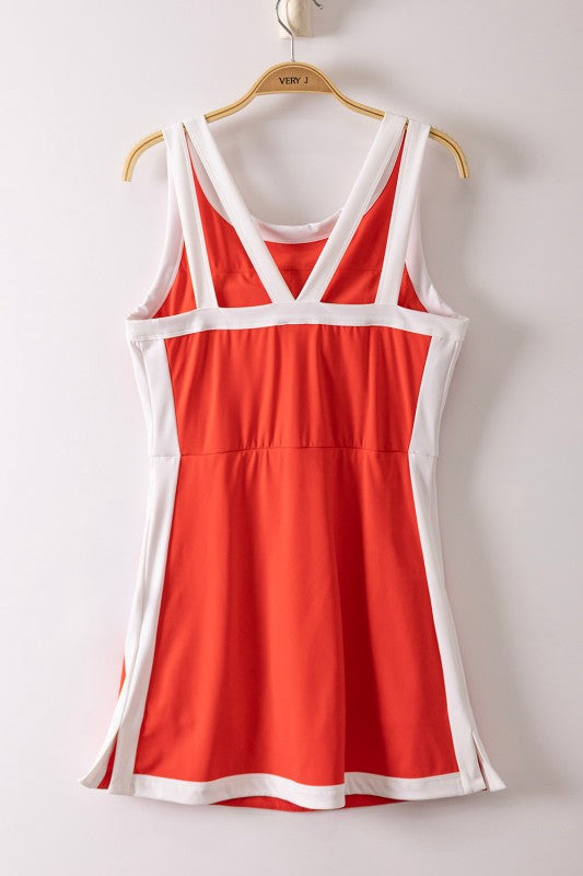 Contrast Trim Athleisure Dress
