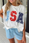 USA Block Letter Tee