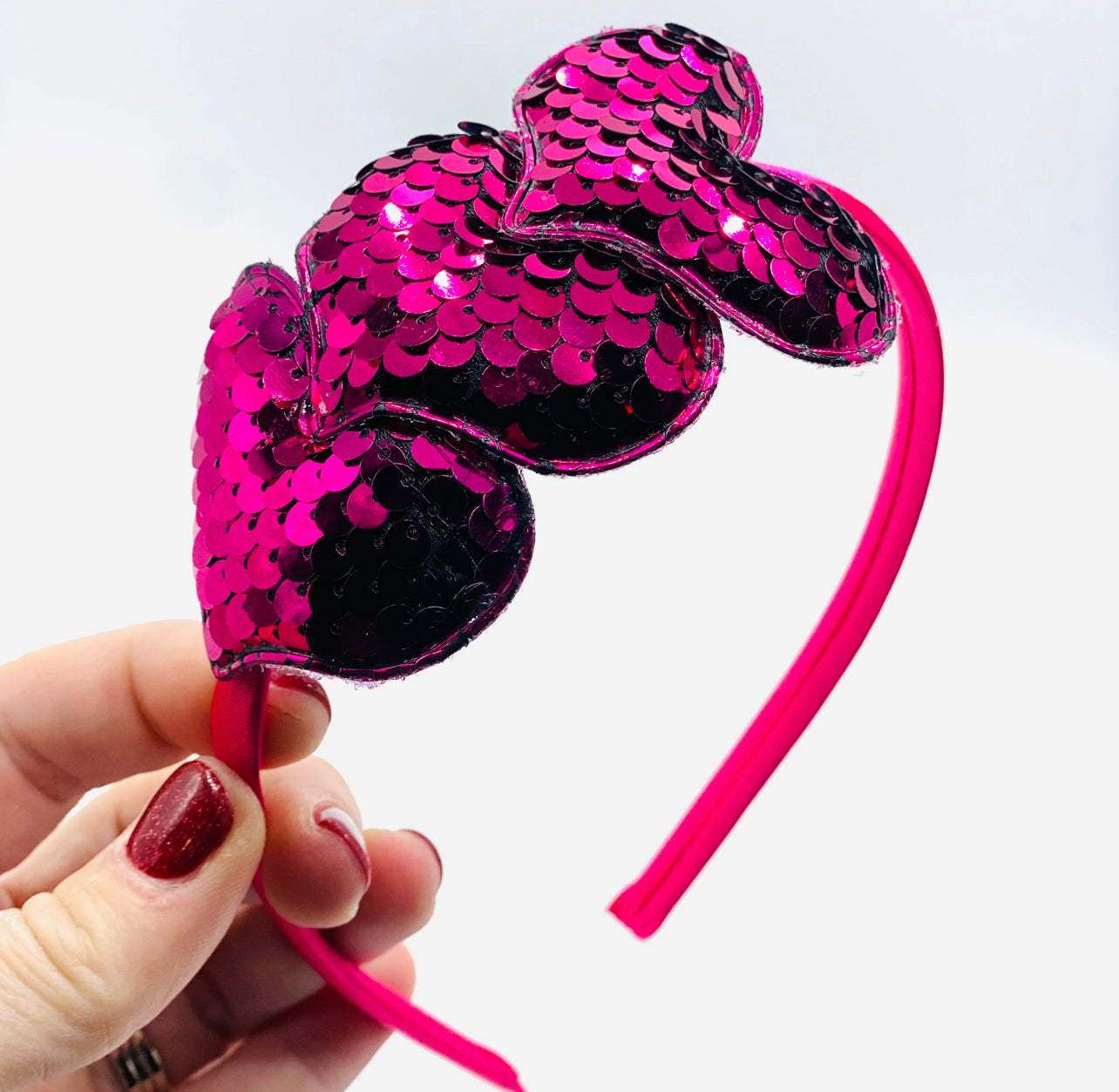 Sequin Heart Headband