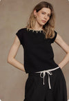 Pearl Trim Knit Top