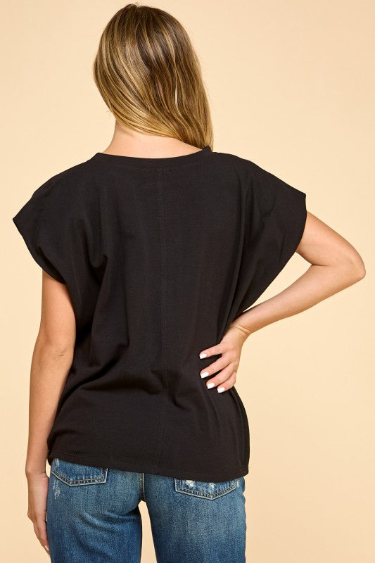 Stretchy Cap Sleeve Tee