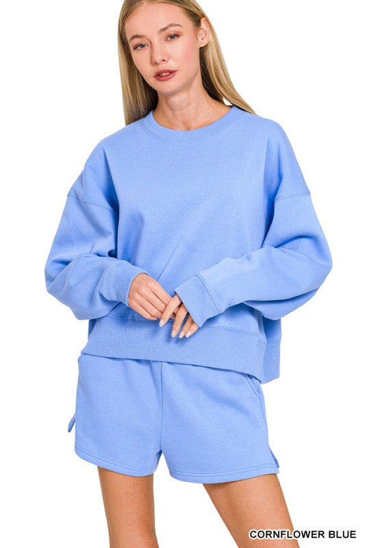 Fleece Pullover & Shorts Set