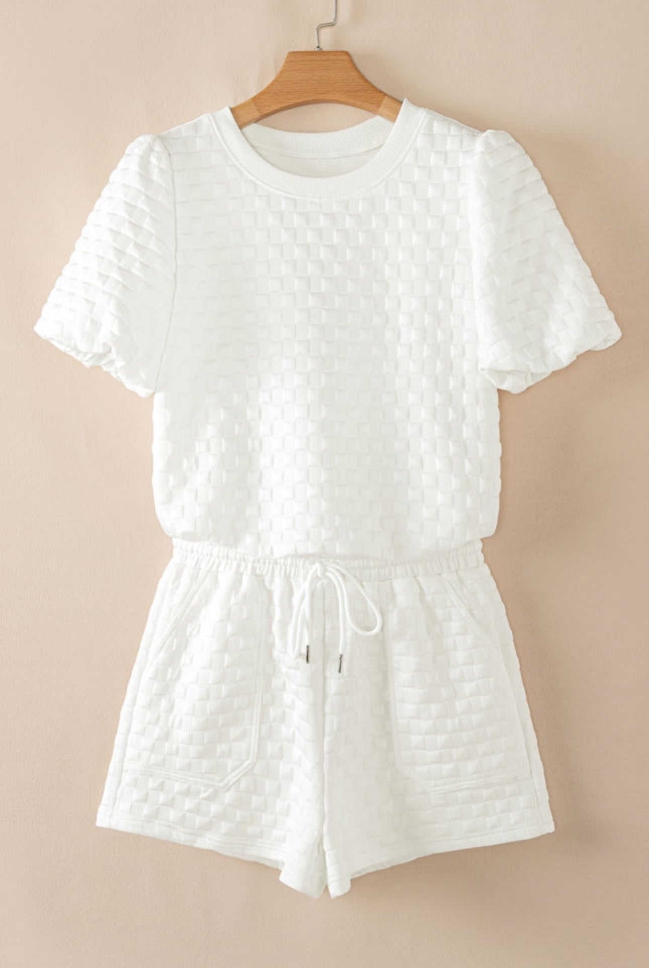 Textured Puff Sleeve Set