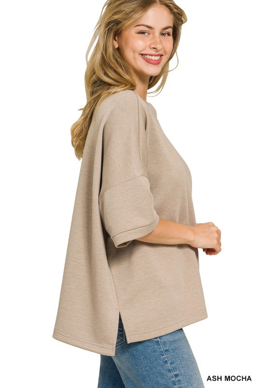 Scuba Oversized Side Slit Tee
