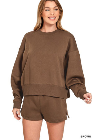 Fleece Pullover & Shorts Set