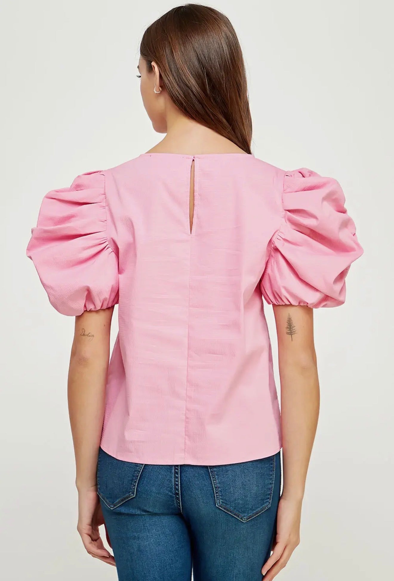 Voluminous Sleeve Poplin Top