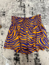 Smocked Wide Waist Tiger Short