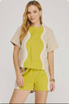 Wavy Contrast Colorblock Set