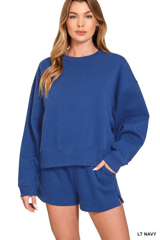 Fleece Pullover & Shorts Set