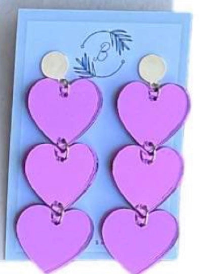 Acrylic Valentine Earrings