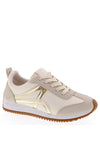 Gold Lace Up Sneakers