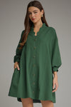 Scalloped Button Down Dress