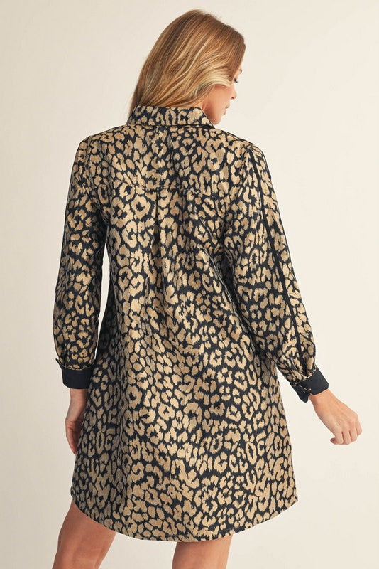 Metallic Animal Print Dress