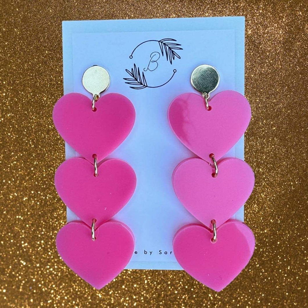 Acrylic Valentine Earrings