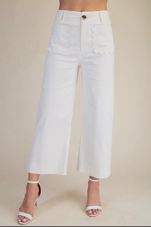 Crop Scalloped Pant