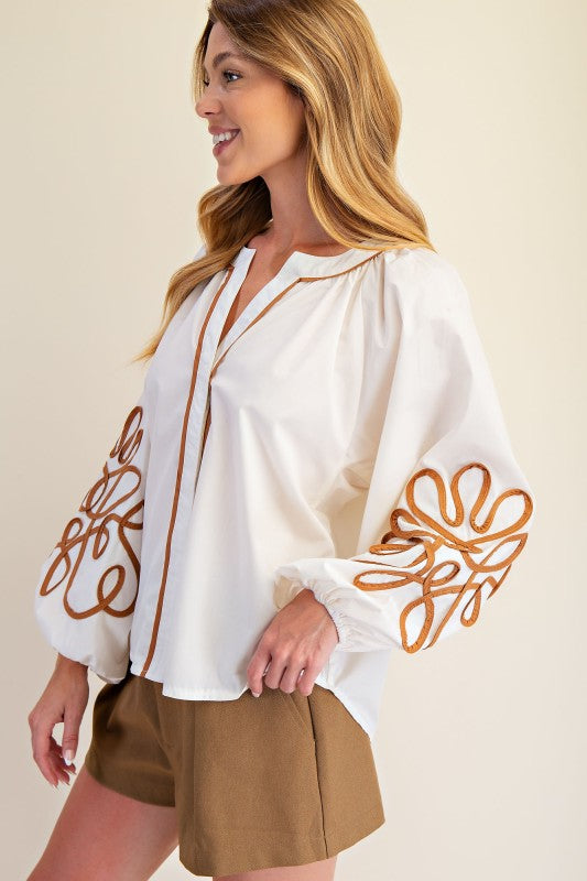 Soutache Detail Blouse