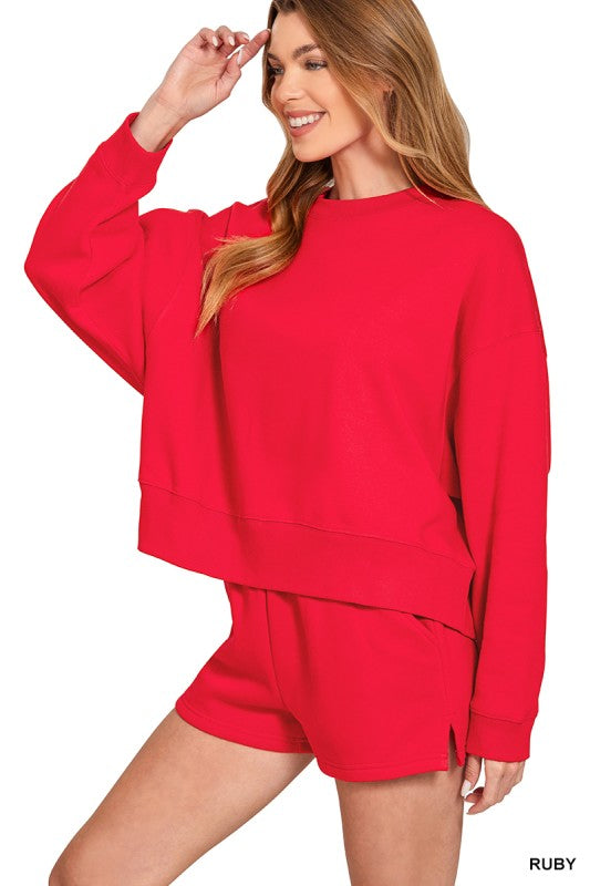Fleece Pullover & Shorts Set