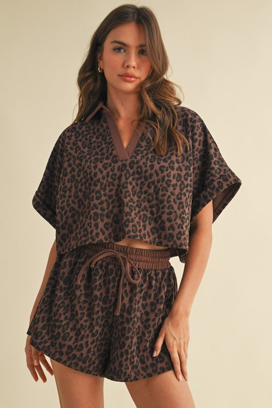 Leopard Cropped Set (end of August)