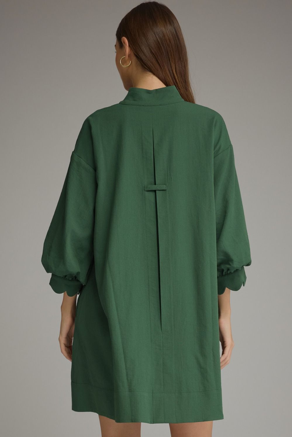 Scalloped Button Down Dress