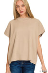 Mock Neck Boxy Top