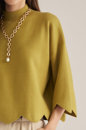 Scalloped Hem Sweater