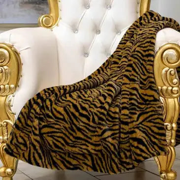 Tiger Print Throw Blanket