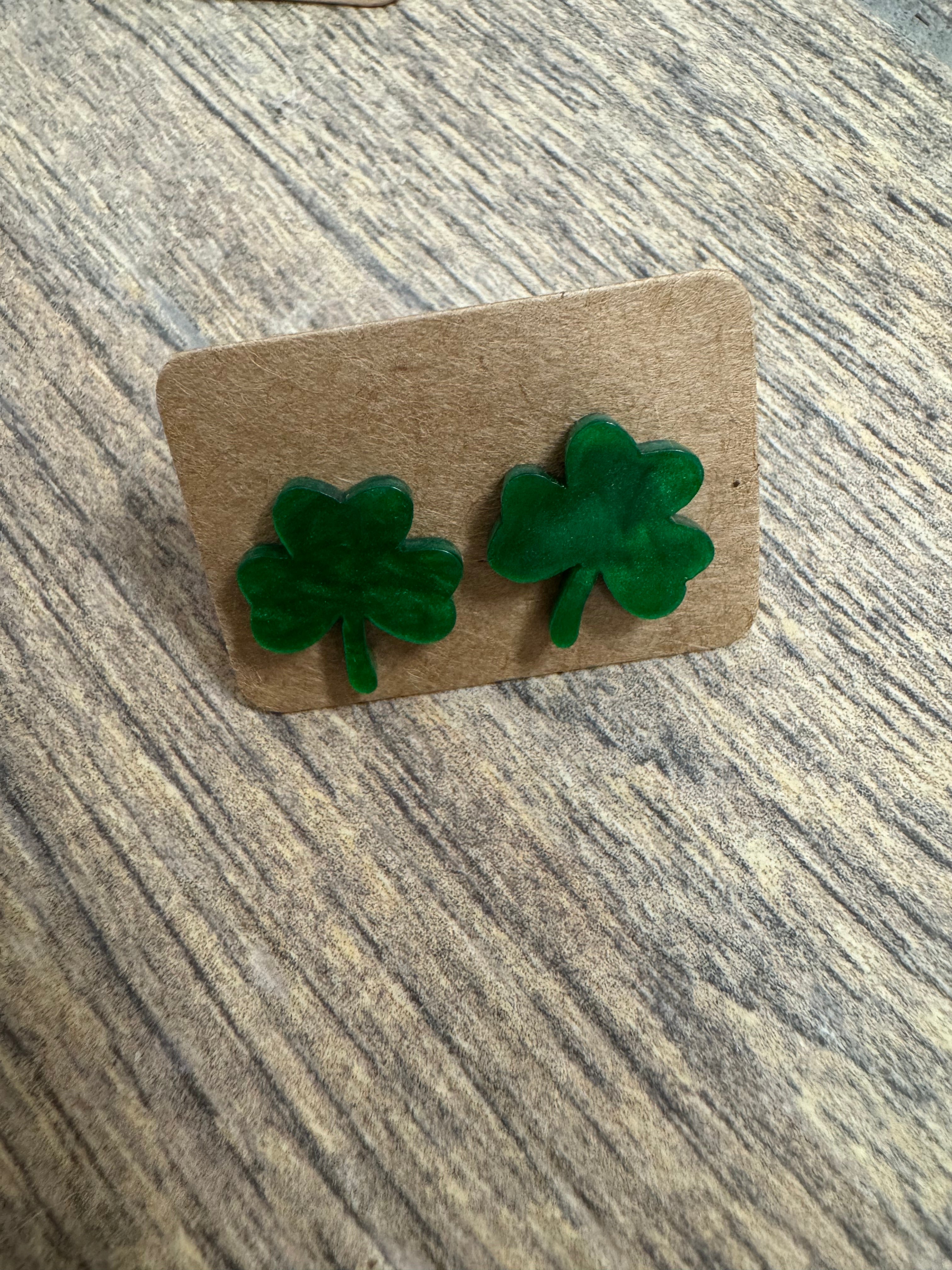 Shamrock Acrylic Earrings